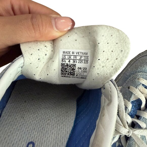 Adidas Gazelle Indoor Suede Sneaker Blue Fusion 6.5 Blokette Gum Sole Soccer - Picture 14 of 14